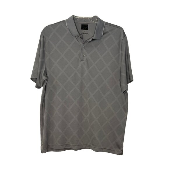 Golf Polos Sz XL(set Of 2) Greg Norman Play Dry Polyester Blue And Gray Argyle - Picture 2 of 8